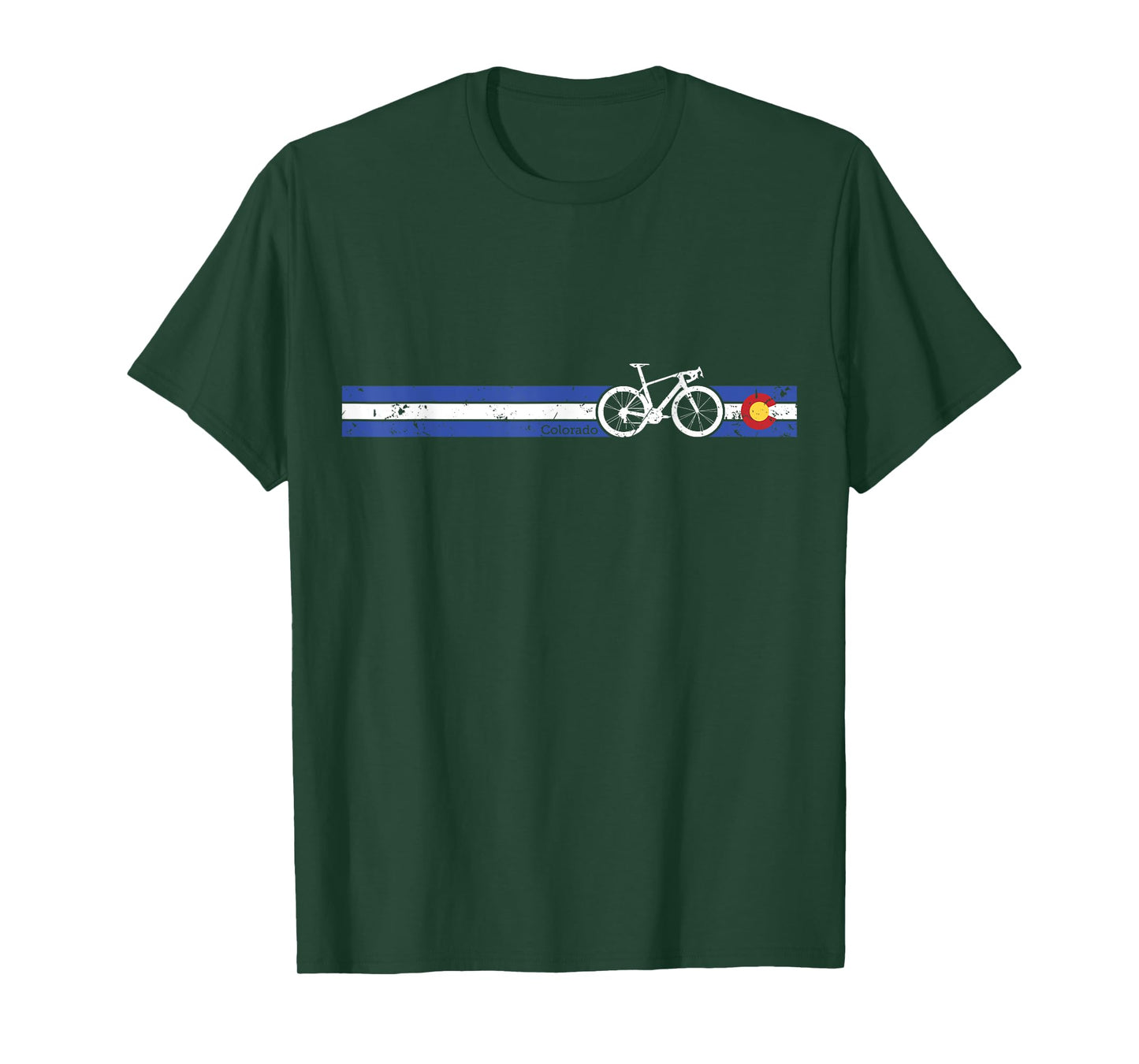 Colorado Flag Cycling T-Shirt Beautiful Native Colorado Tee T-Shirt