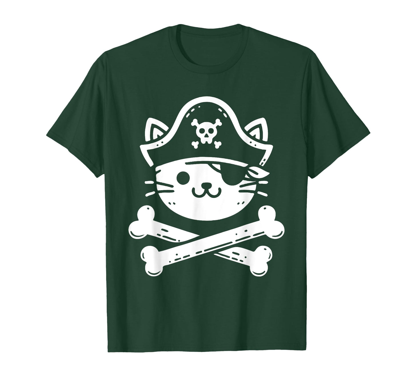 Pirate Cat Crossbones Cat Lover Cats Kitten Owner T-Shirt