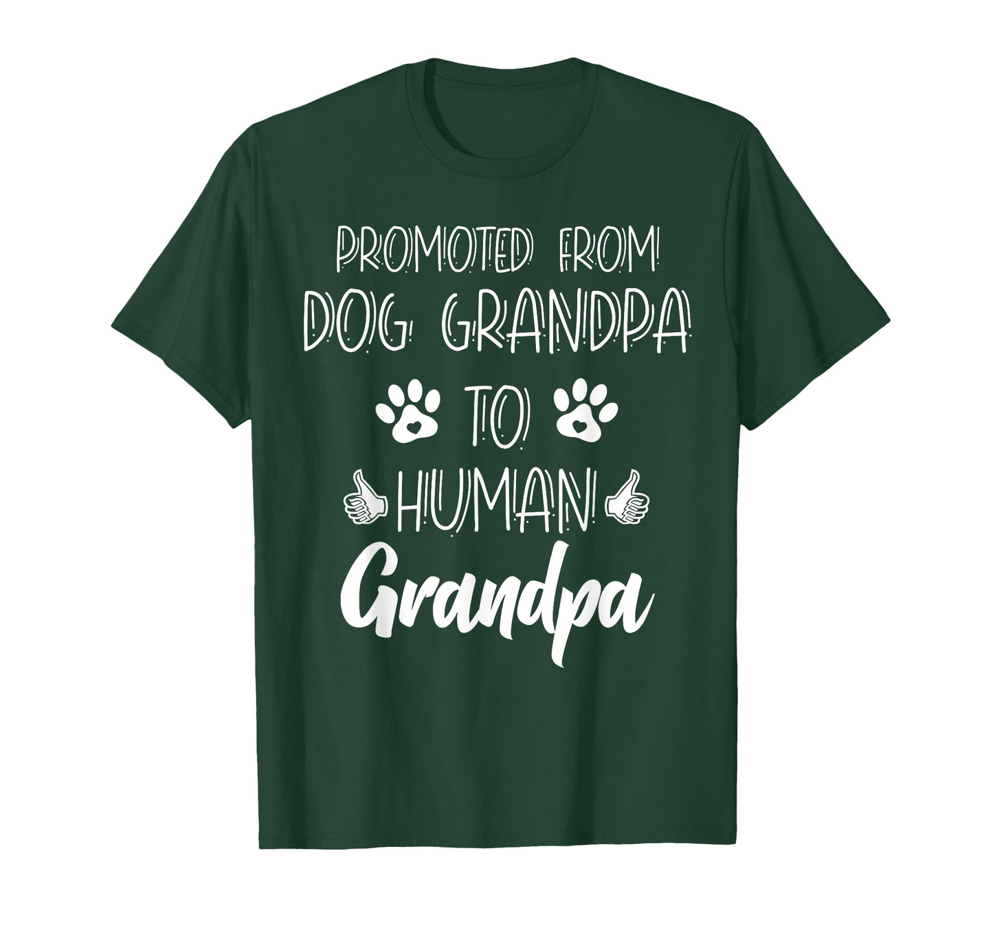 Promoted From Dog Grandpa To Human Grandpa New Grandparent T-Shirt