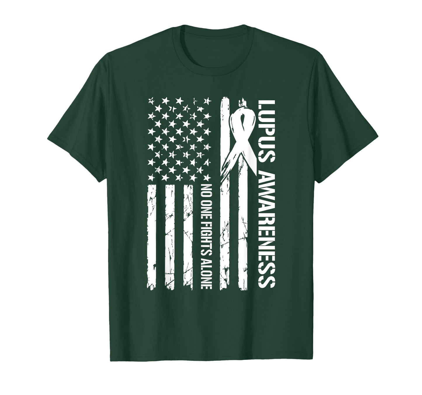American Flag Lupus Systemic Lupus Erythematosus Awareness T-Shirt