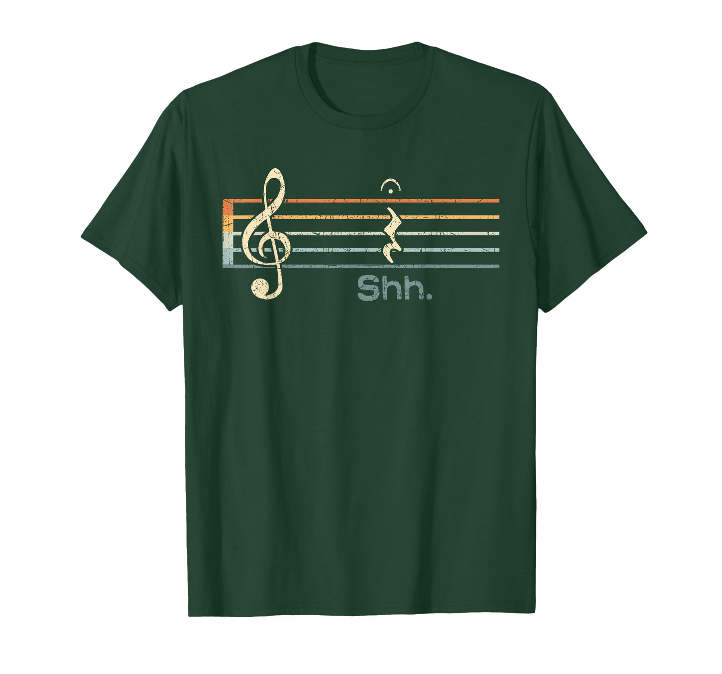 Funny Music Shh Quarter Rest and Fermata Notation Musician T-Shirt