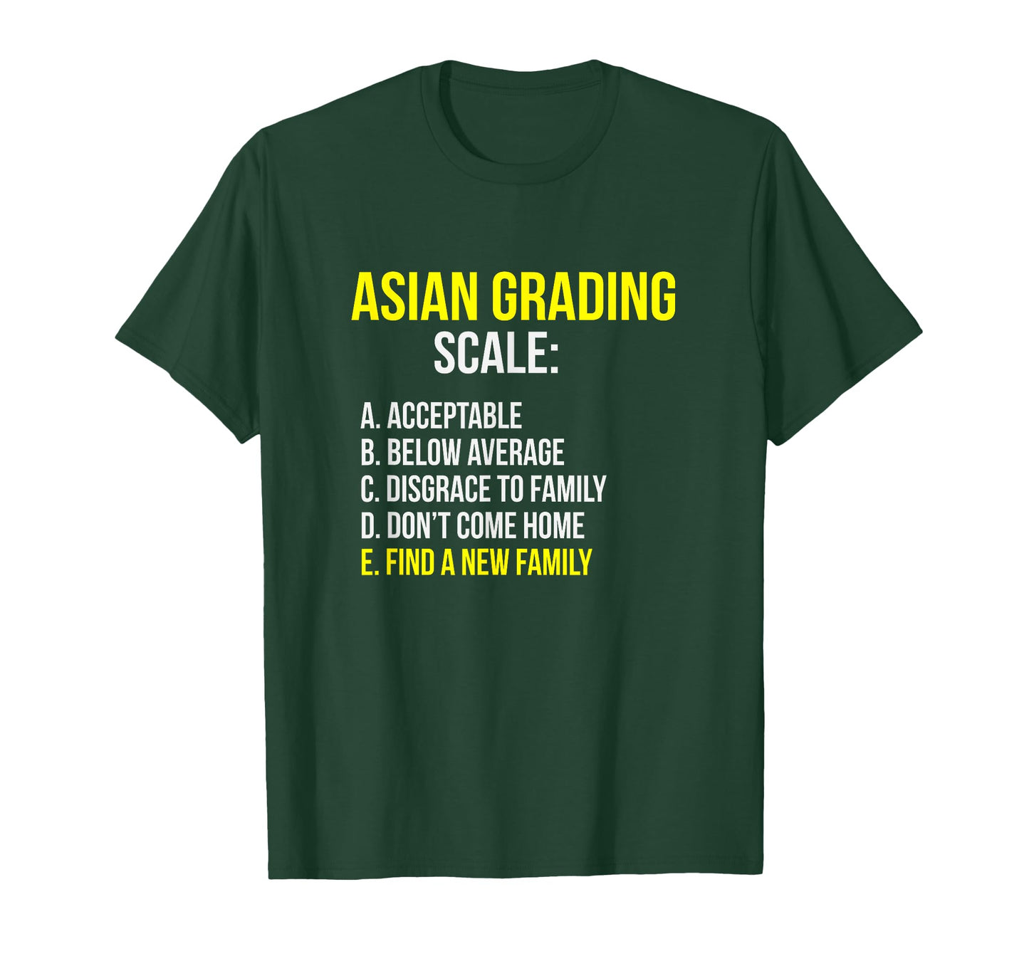 Asian Grades Career Student Funny Tiger Parenting T-Shirt