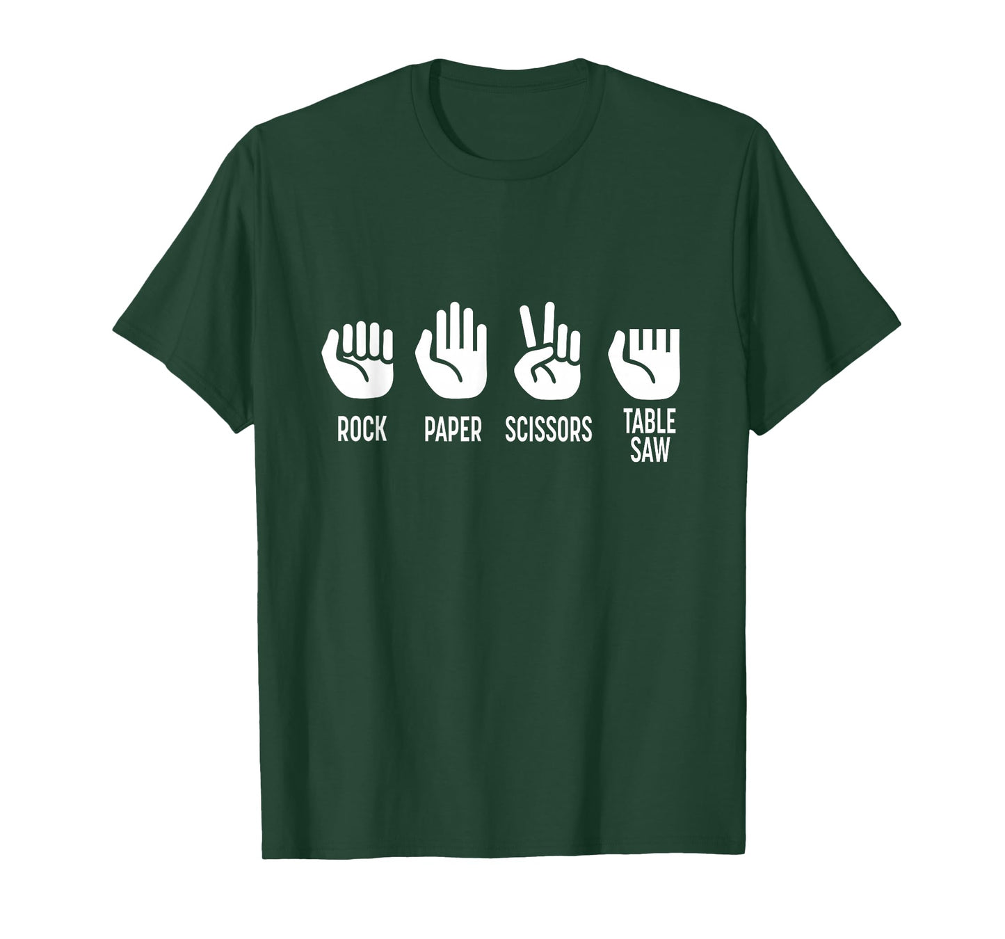 Rock Paper Scissors Table Saw Funny Carpenter T-Shirt