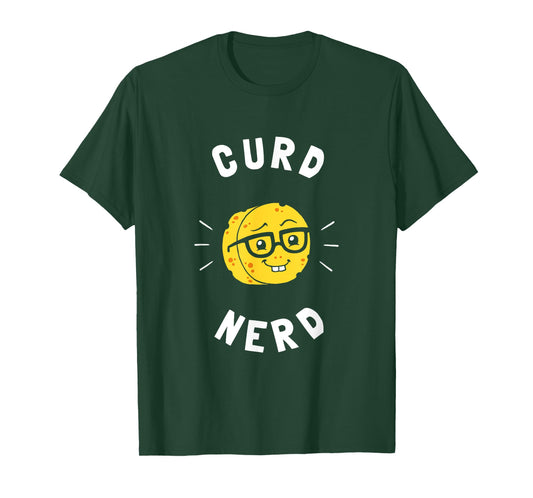 Curd Nerd - Cheese Lovers Gift Nerd Glasses Pun T-Shirt