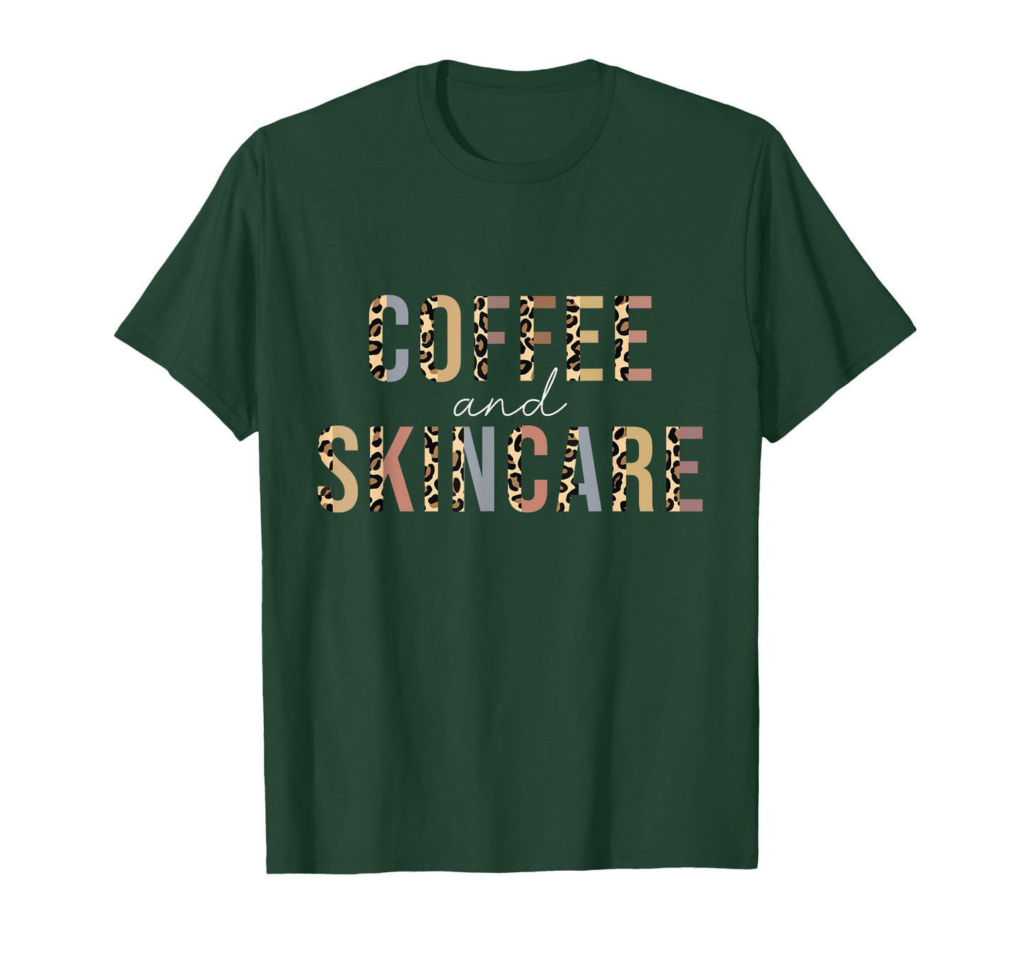 Coffee And Skincare Leopard Esthetician Skincare T-Shirt
