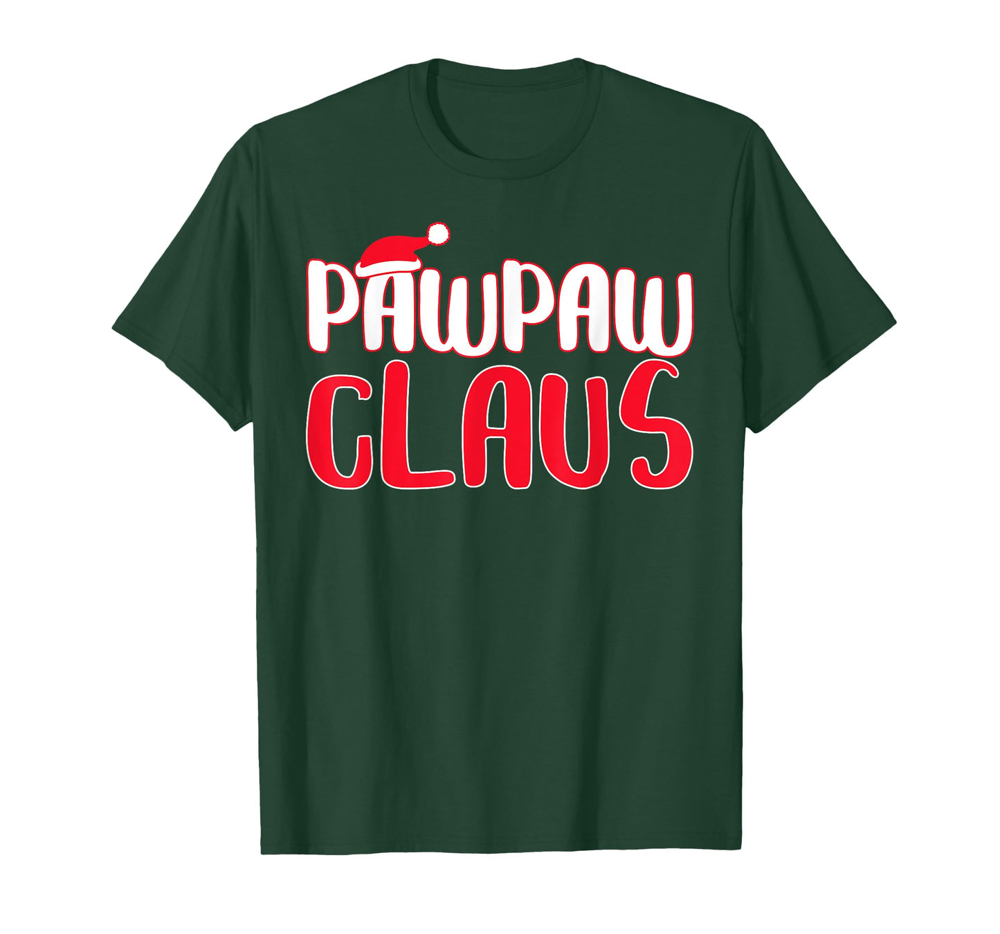Pawpaw Claus T-Shirt - Men's Black Santa Christmas Shirt - Small - Short Sleeve - Cotton 65%, Polyester 35%