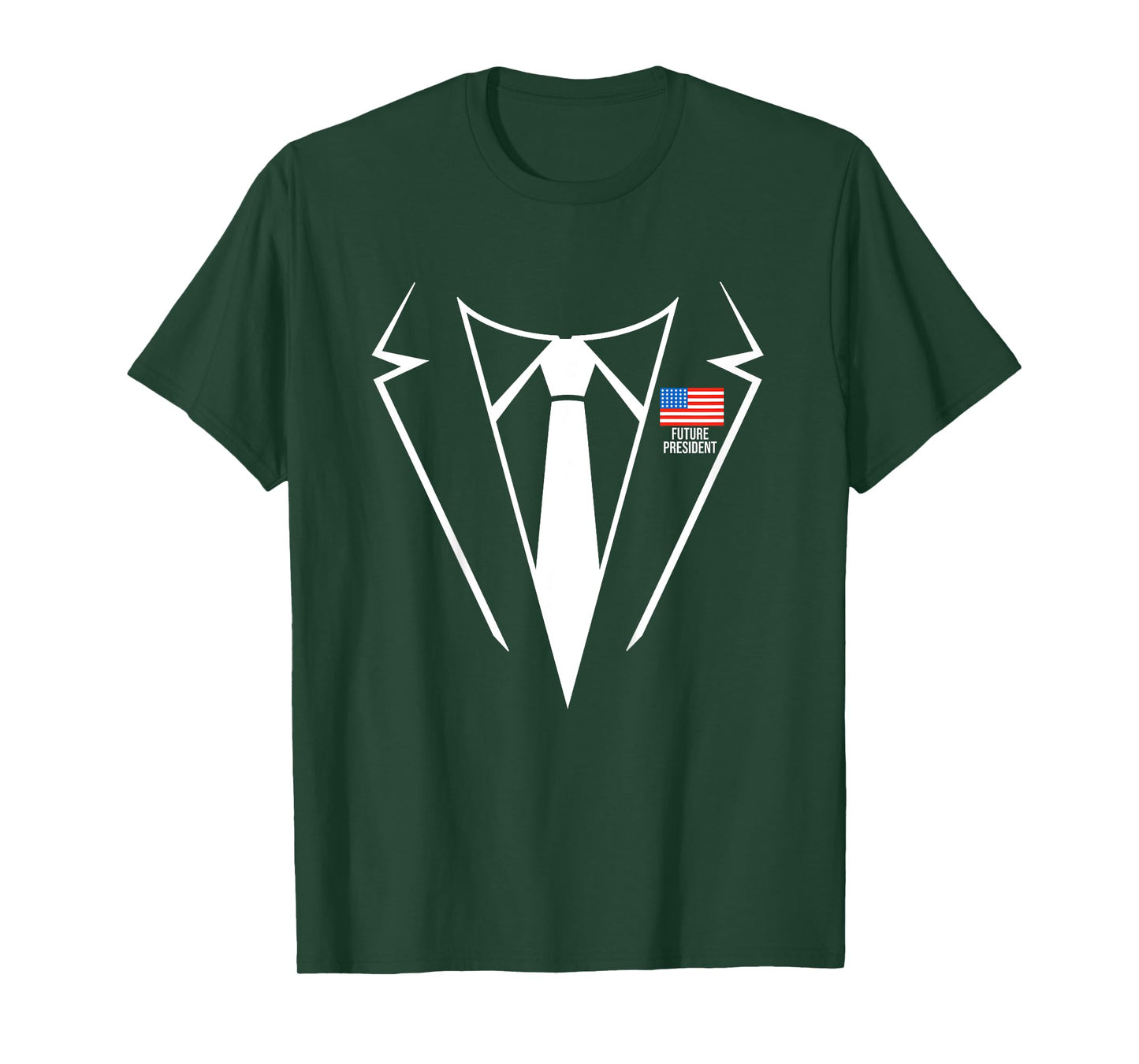 Future President Costume Suit Tux American Flag Patriotic Kids T-Shirt