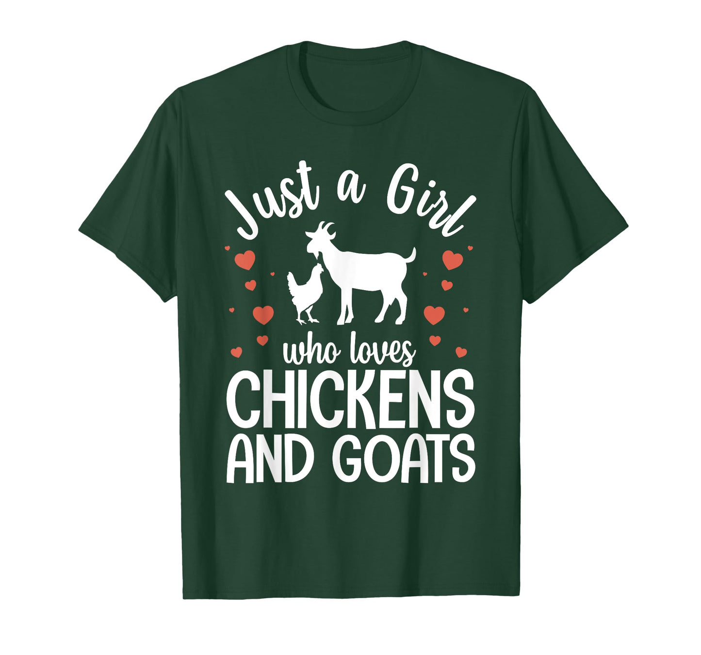 Cool Chicken Goat Design For Women Girls Pygmy Goat Lover T-Shirt