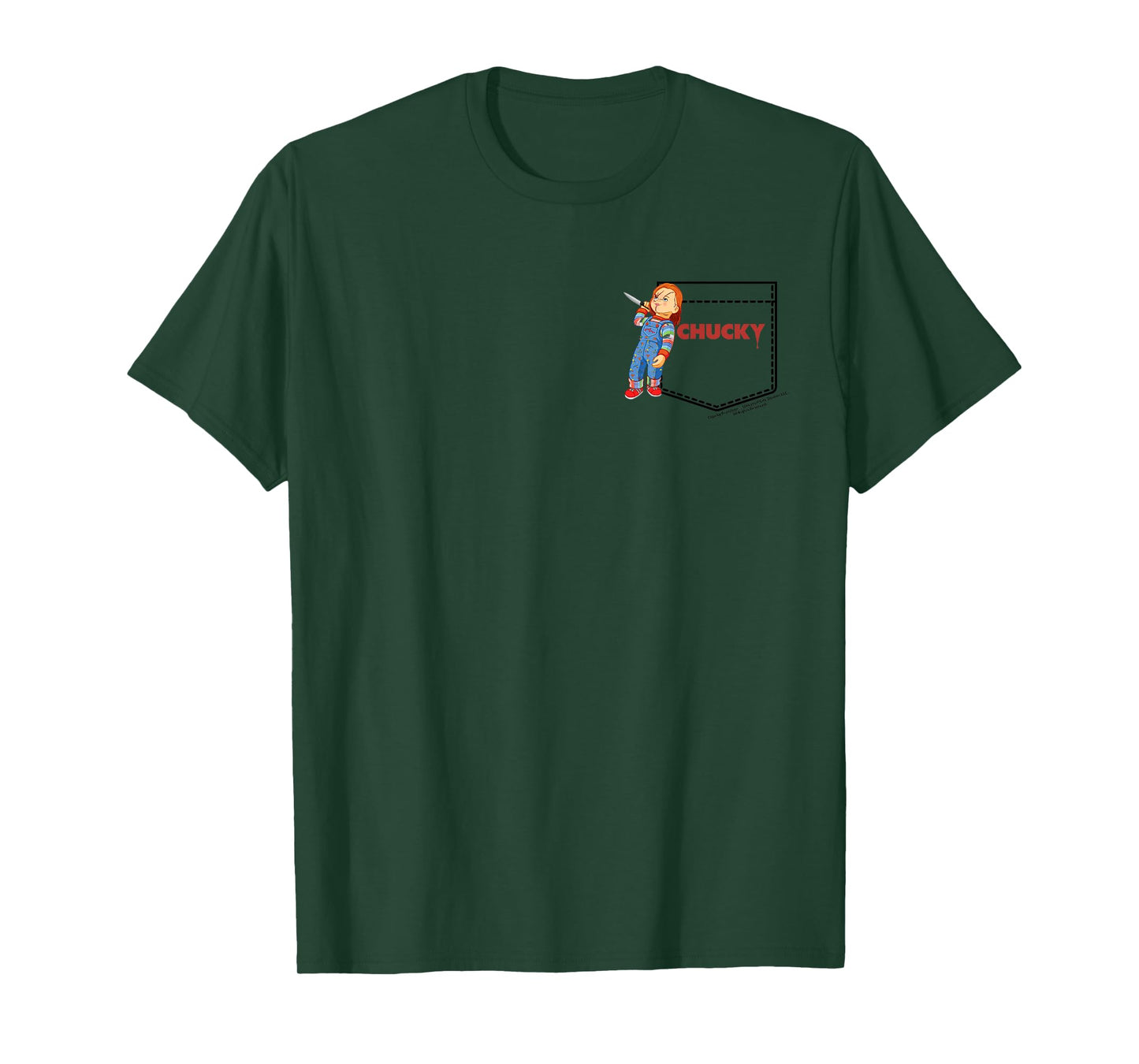 Chucky Friend Til The End Faux Pocket T-Shirt