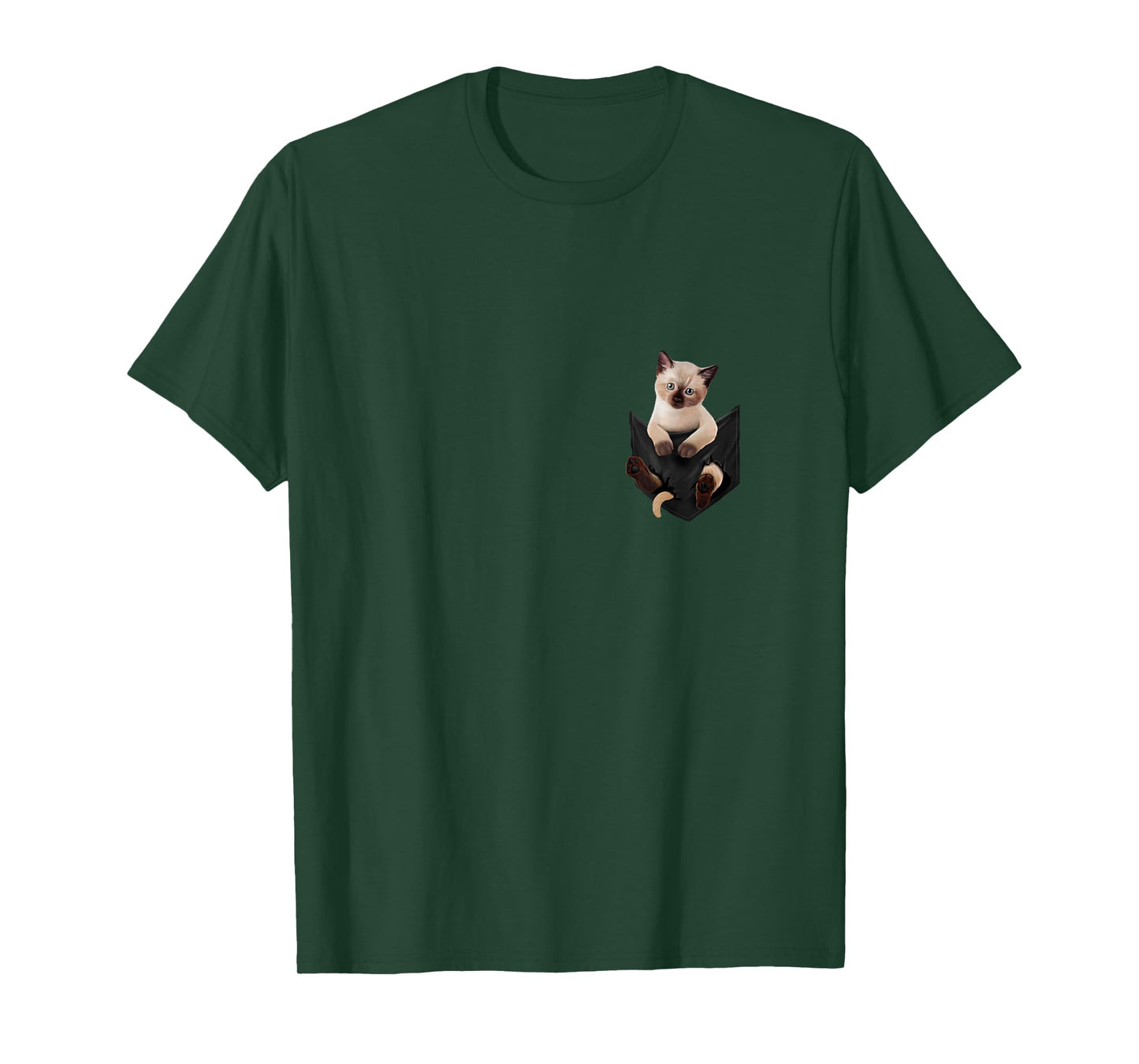 Cat Lovers Gifts Siamese In Pocket Funny Kitten Face T-Shirt