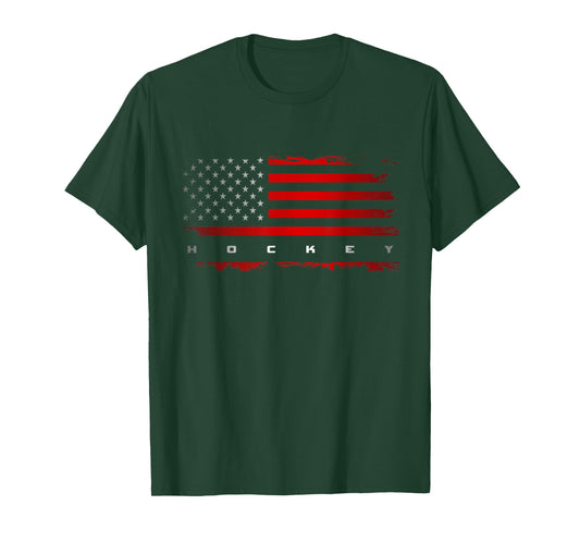 American Flag Hockey Apparel - Hockey T-Shirt