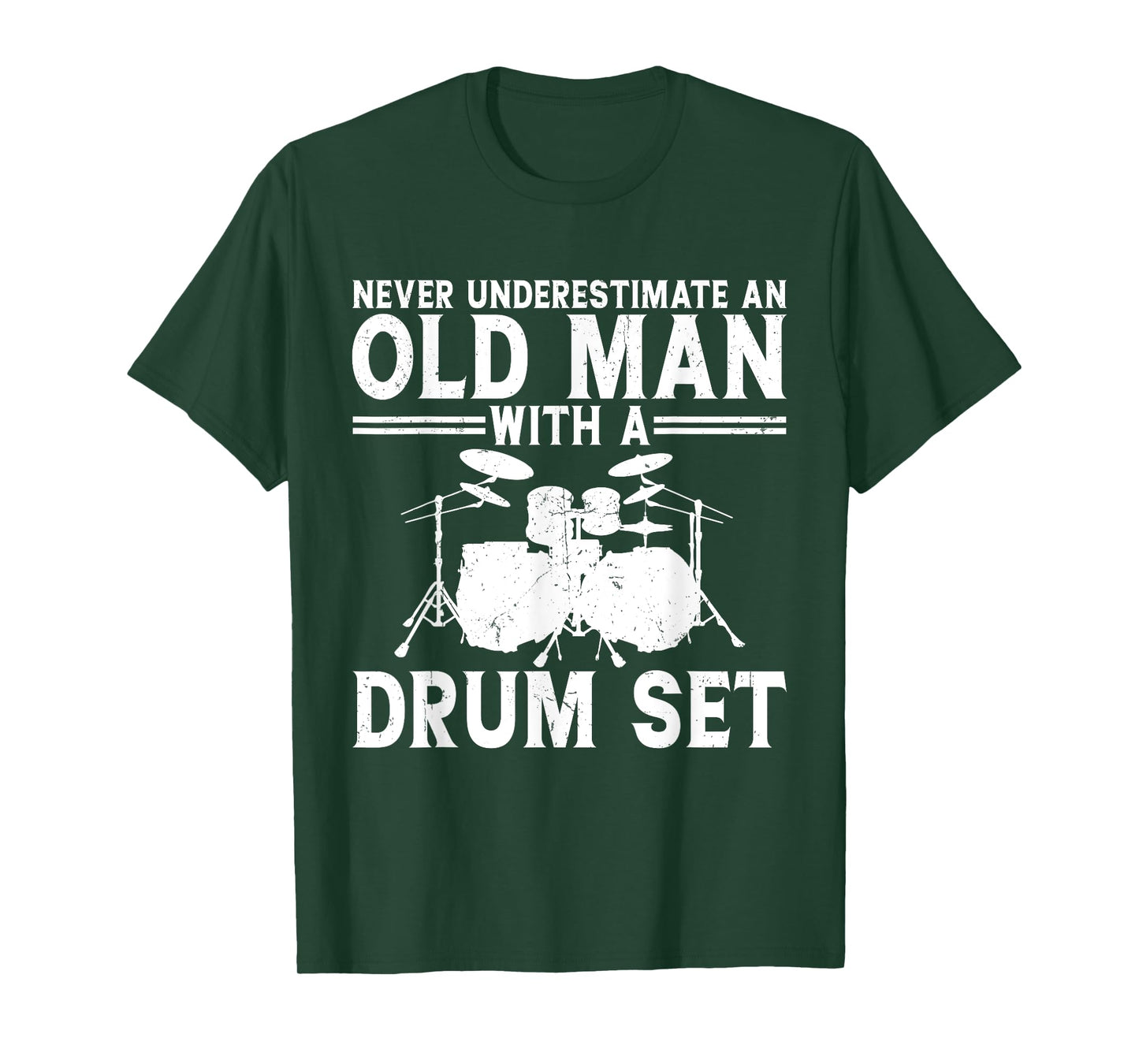 Cool Drummer Art Men Dad Drum Set Player Drum Kit Musician T-Shirt