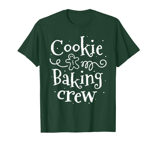 Cookie Baking Crew Christmas T-Shirt Family Kid Gingerbread T-Shirt