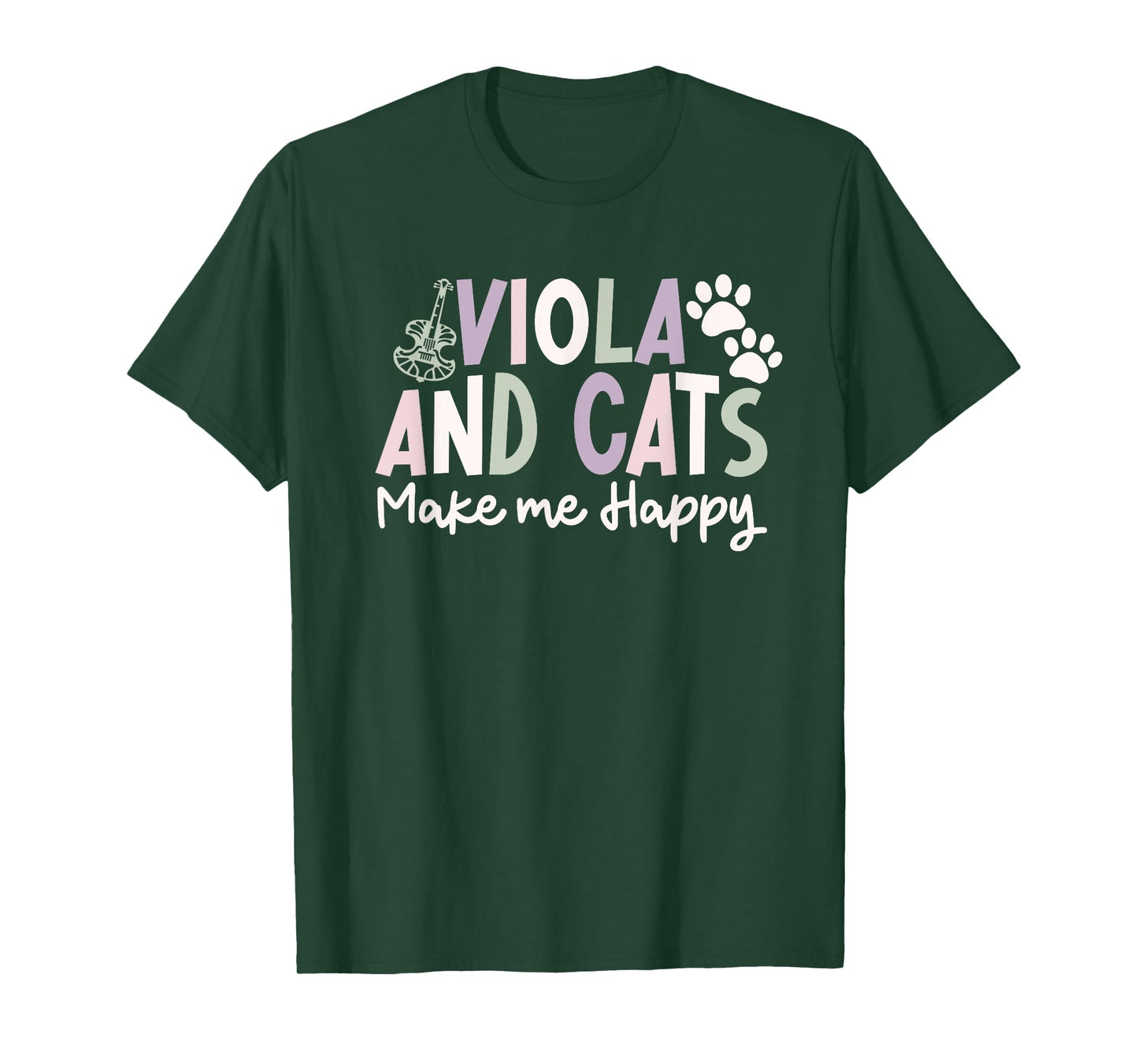 funny Viola And Cats lover saying funny viola cats fans T-Shirt