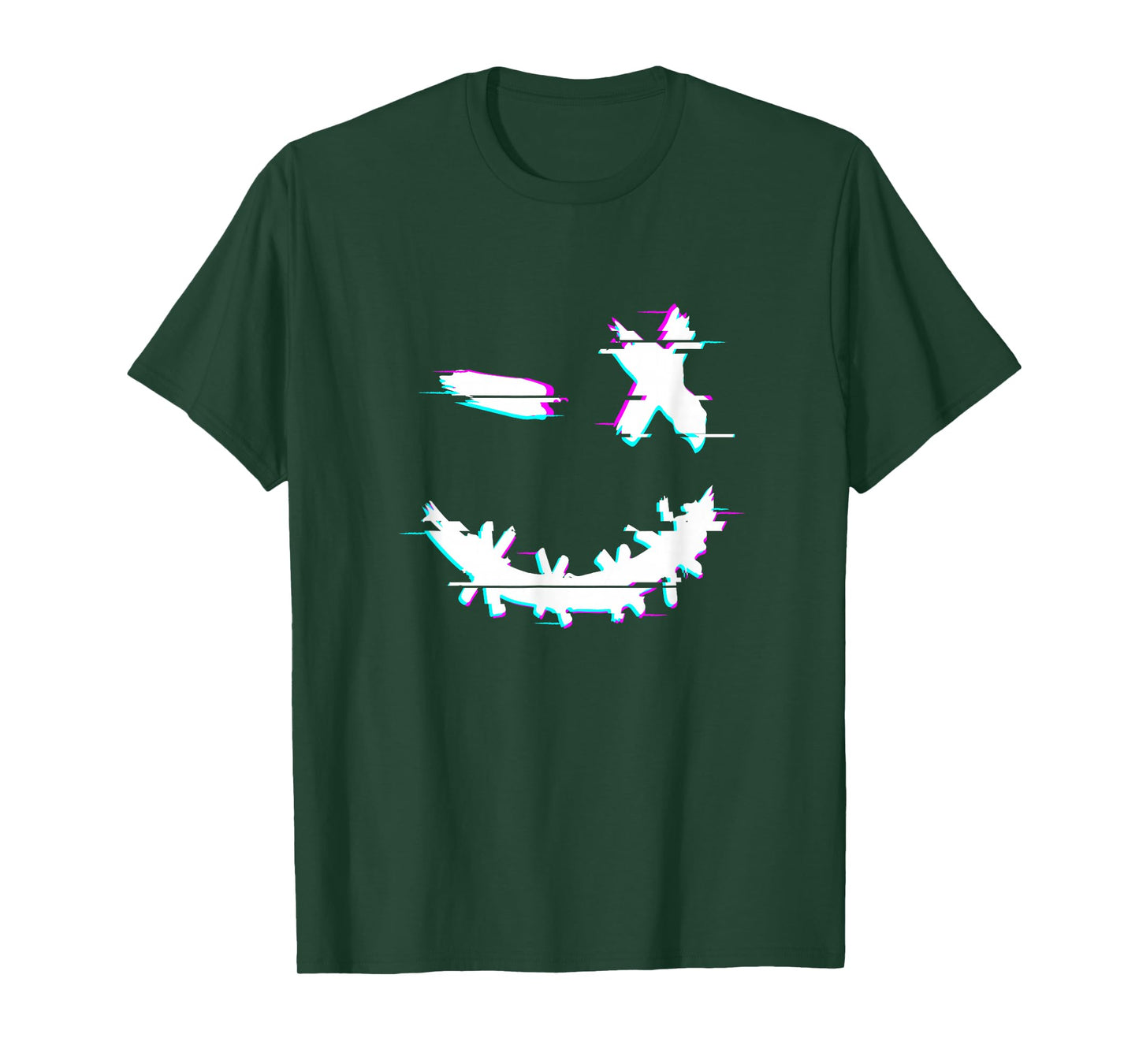 Cool Techno Glitch Smile | Trippy Goa Rave Outfits Men Women T-Shirt