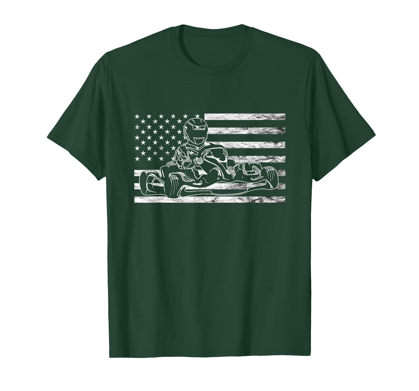 American Go Kart Racing USA Gokart Driver Go Cart Racer T-Shirt