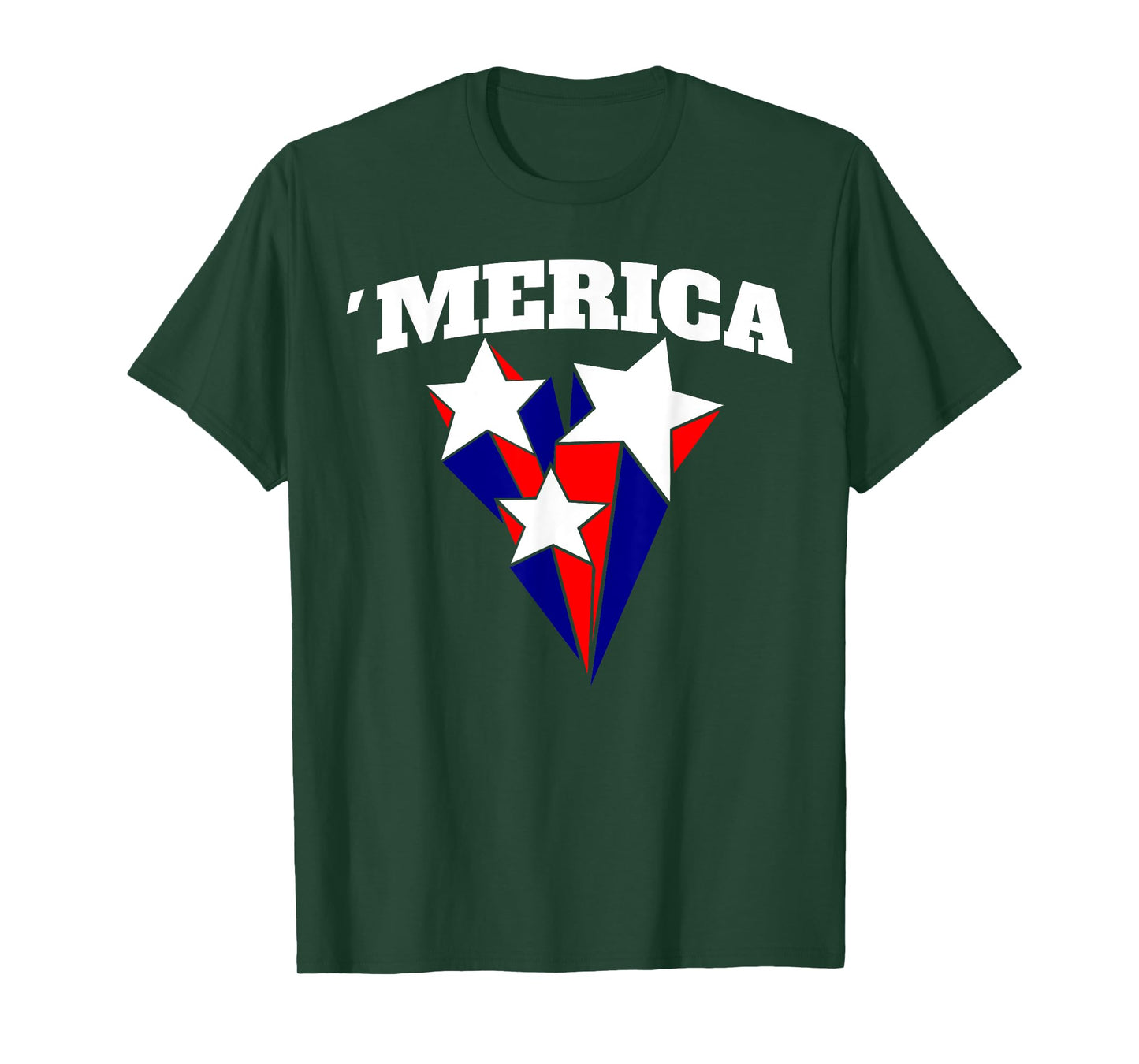 Merica Stars funny Red White and Blue American Stars T-Shirt