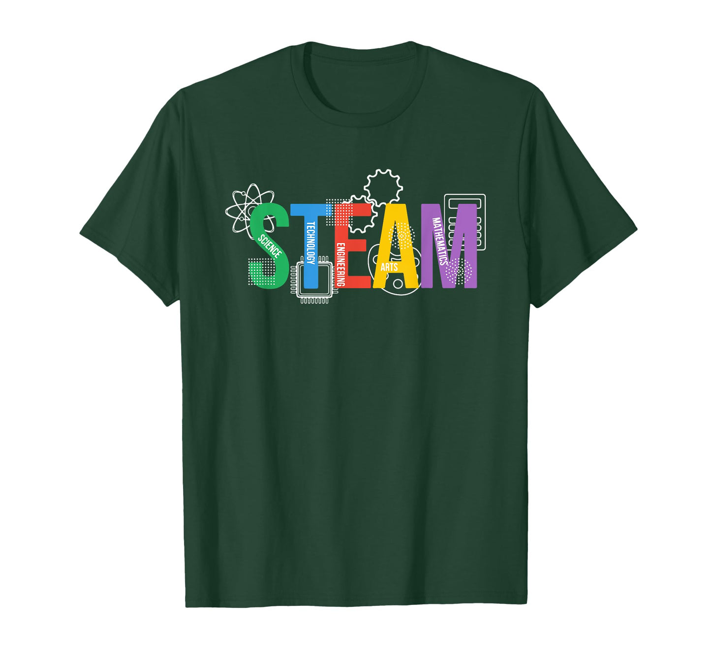Colorful Steam Letters for Steam Program Teacher and Student T-Shirt