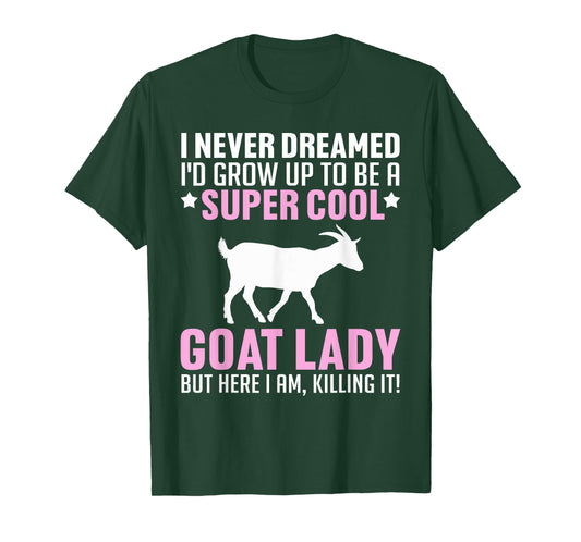 Cool Goat Design For Women Girls Farmer Farming Goat Lover T-Shirt