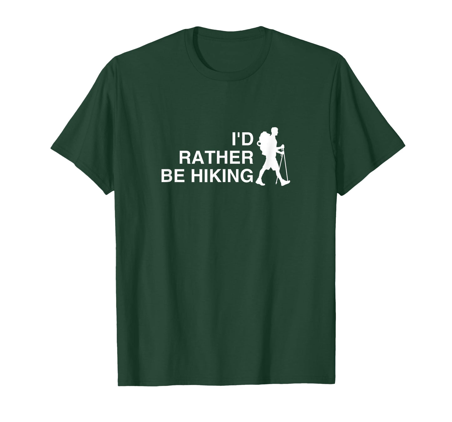 I'd Rather Be Hiking Funny Backpacking Shirt, Funny Hiking T-Shirt