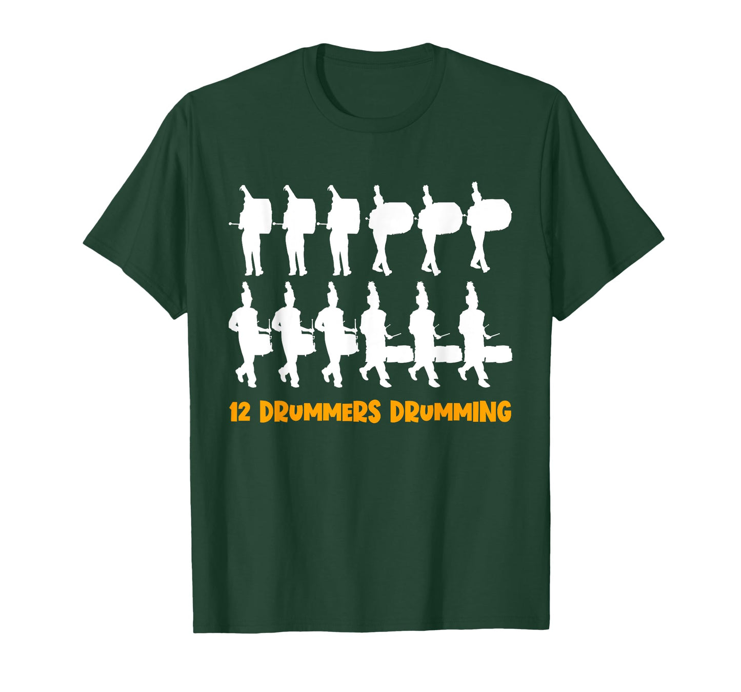 12 Drummers Drumming Christmas Drumline Marching Band Geek T-Shirt