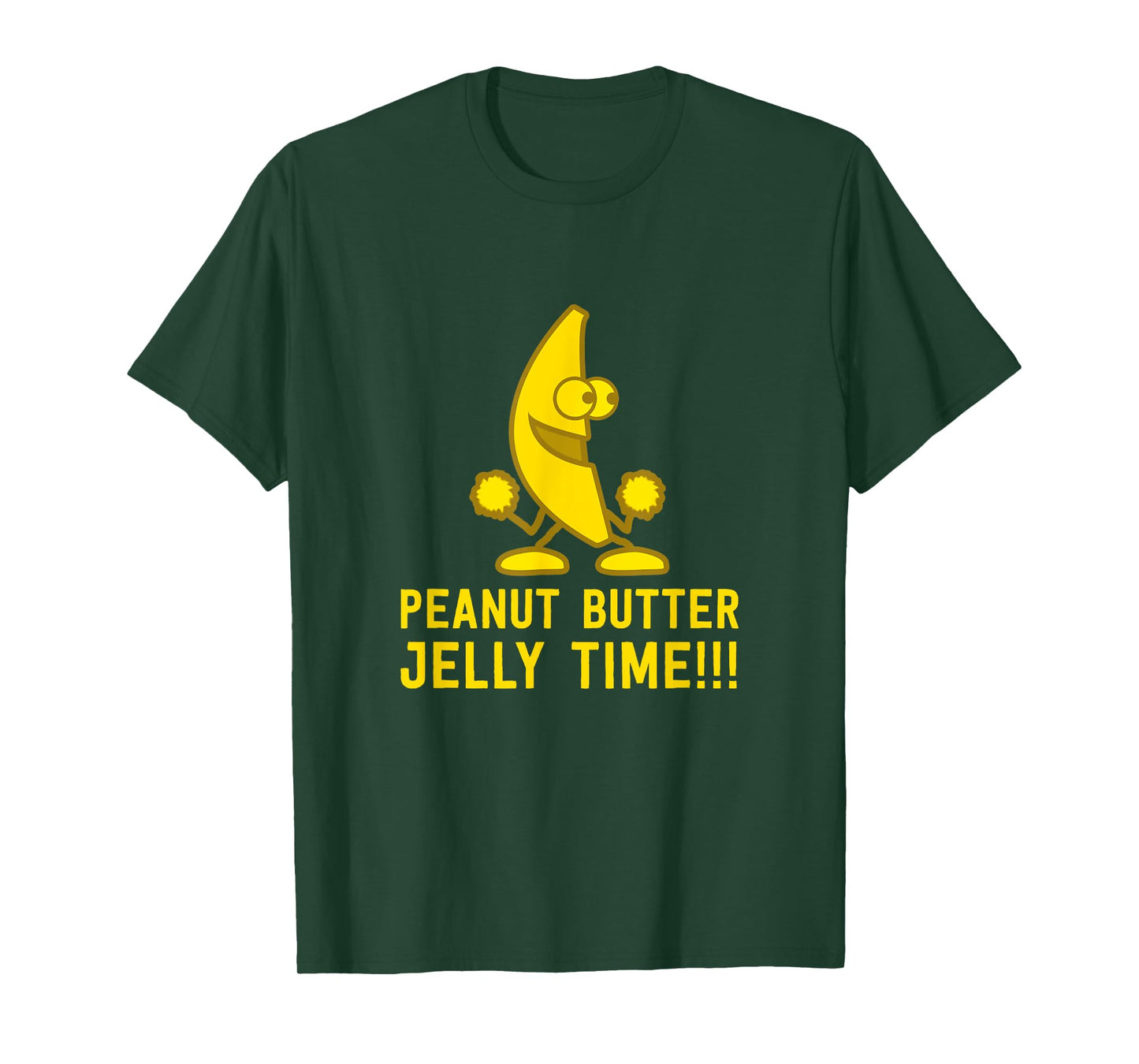Peanut Butter Jelly Time Funny Banana Yellow Fruit T-Shirt T-Shirt