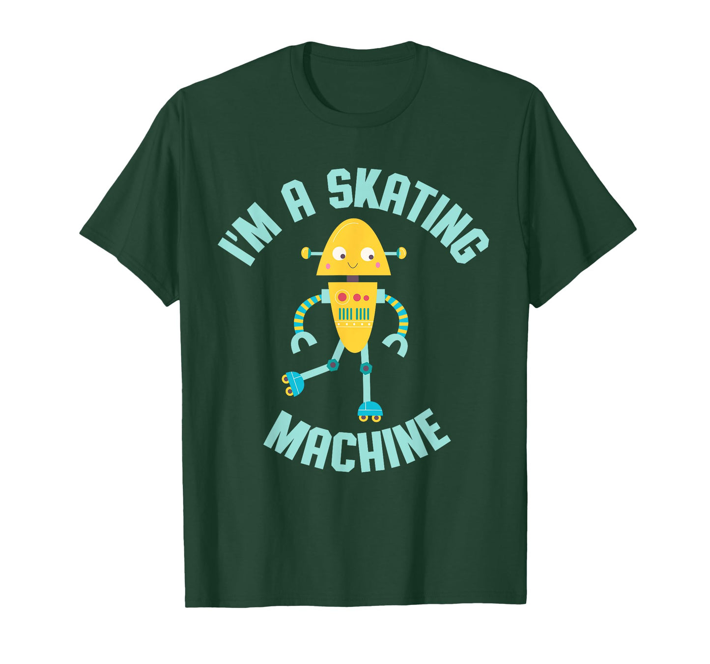 Roller Skating Robot Tshirt for Boys and Girls T-Shirt