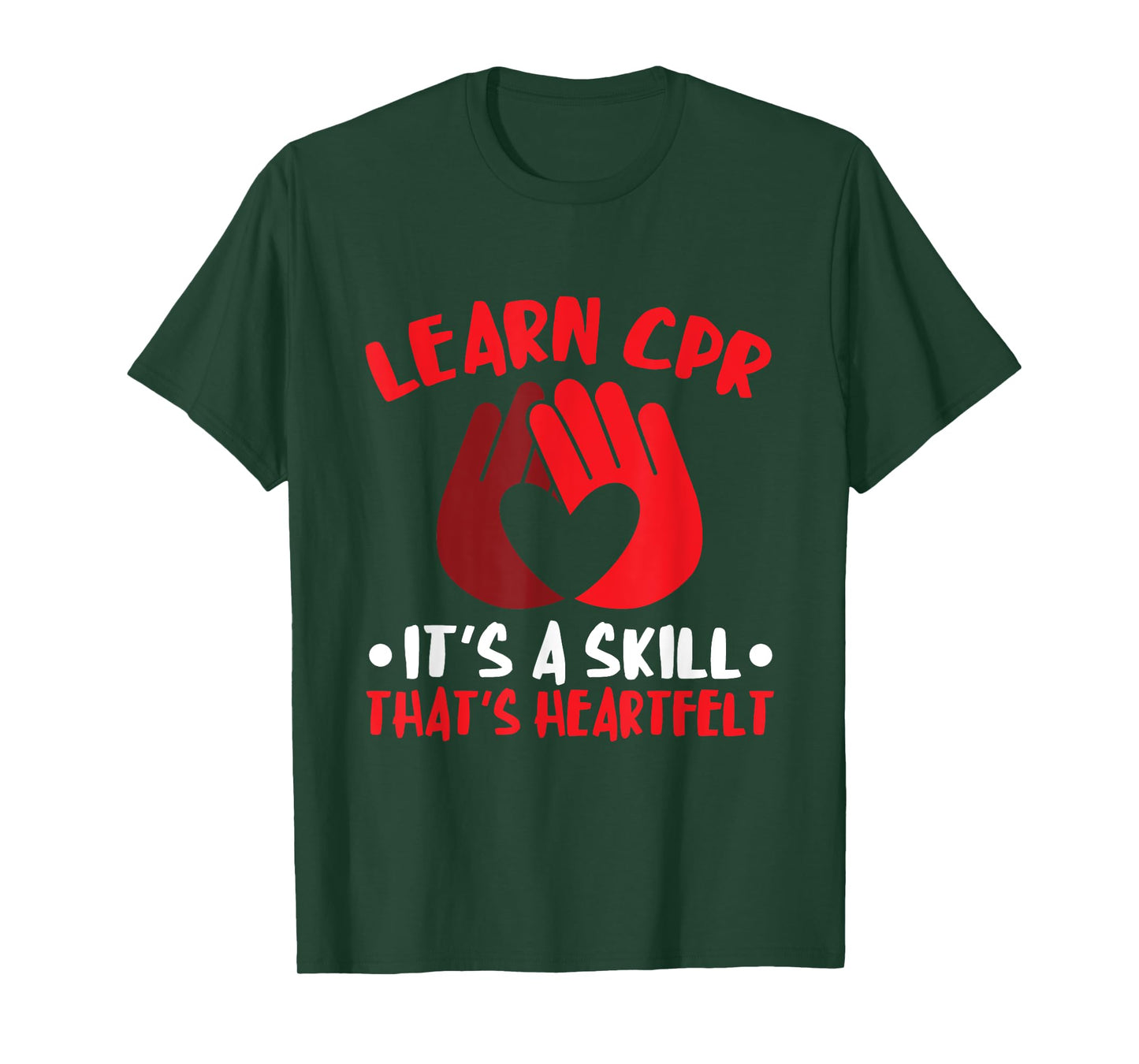 CPR Instructor Heartfelt Skill CPR Trainer AED Instructor T-Shirt