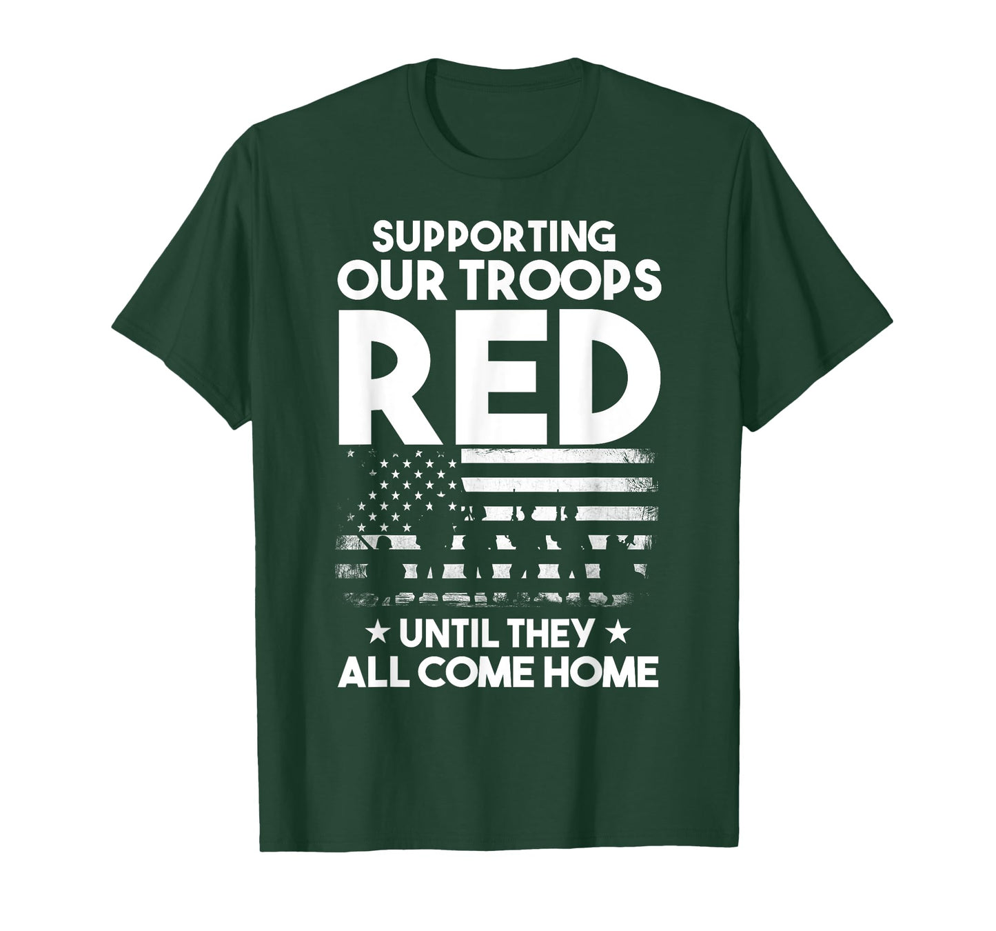 Red Friday Military Shirt Supporting Our Troops Patriotic T-Shirt for Women Kids Men