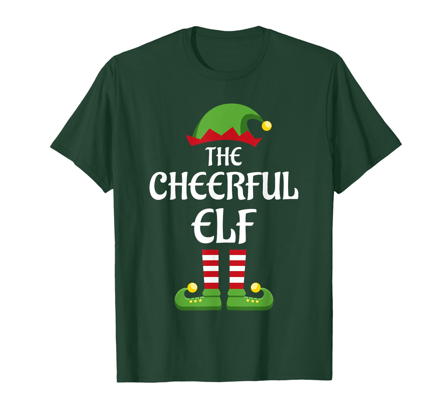 Cheerful Elf Family Matching Group Christmas T-Shirt