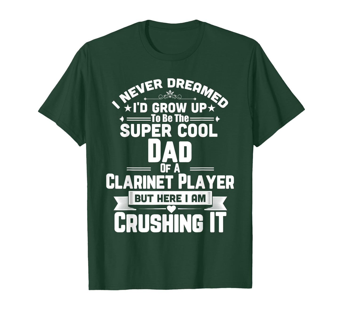 Super Cool Dad Of A Clarinet Player T-Shirt Marching Band T-Shirt