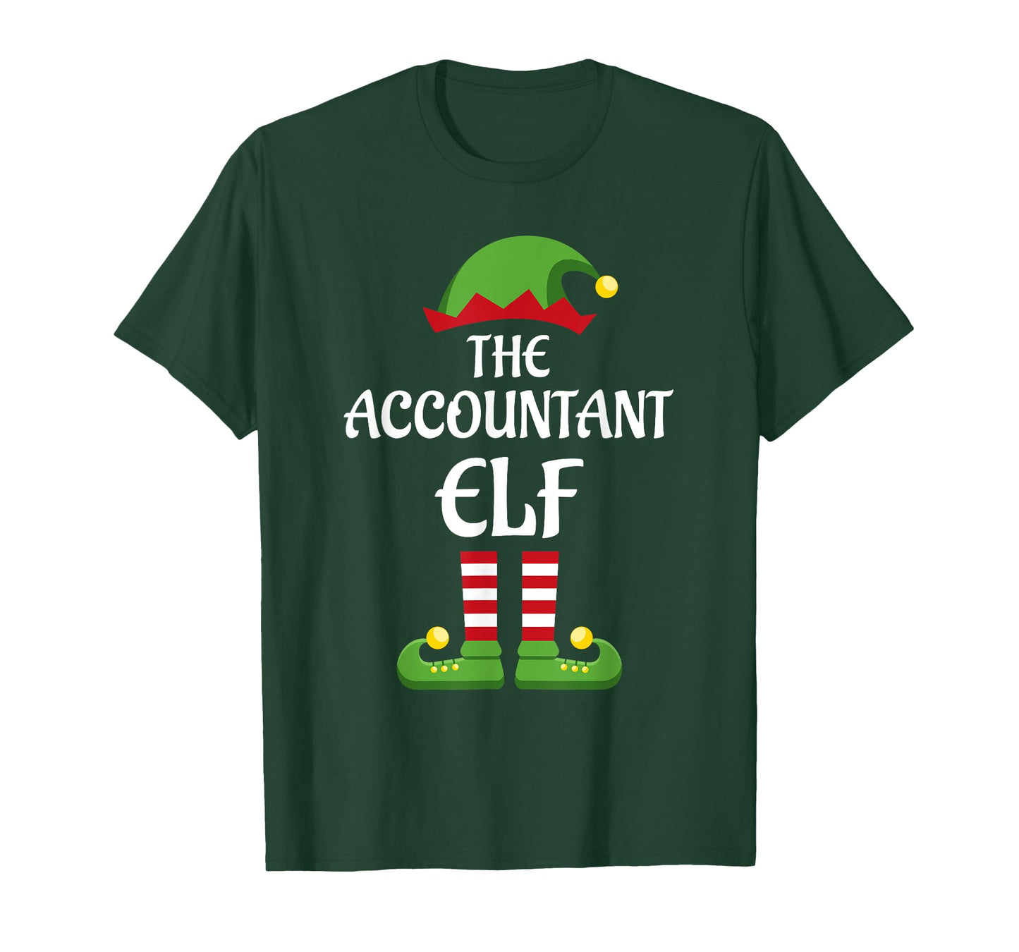Accountant Elf Family Matching Group Christmas T-Shirt