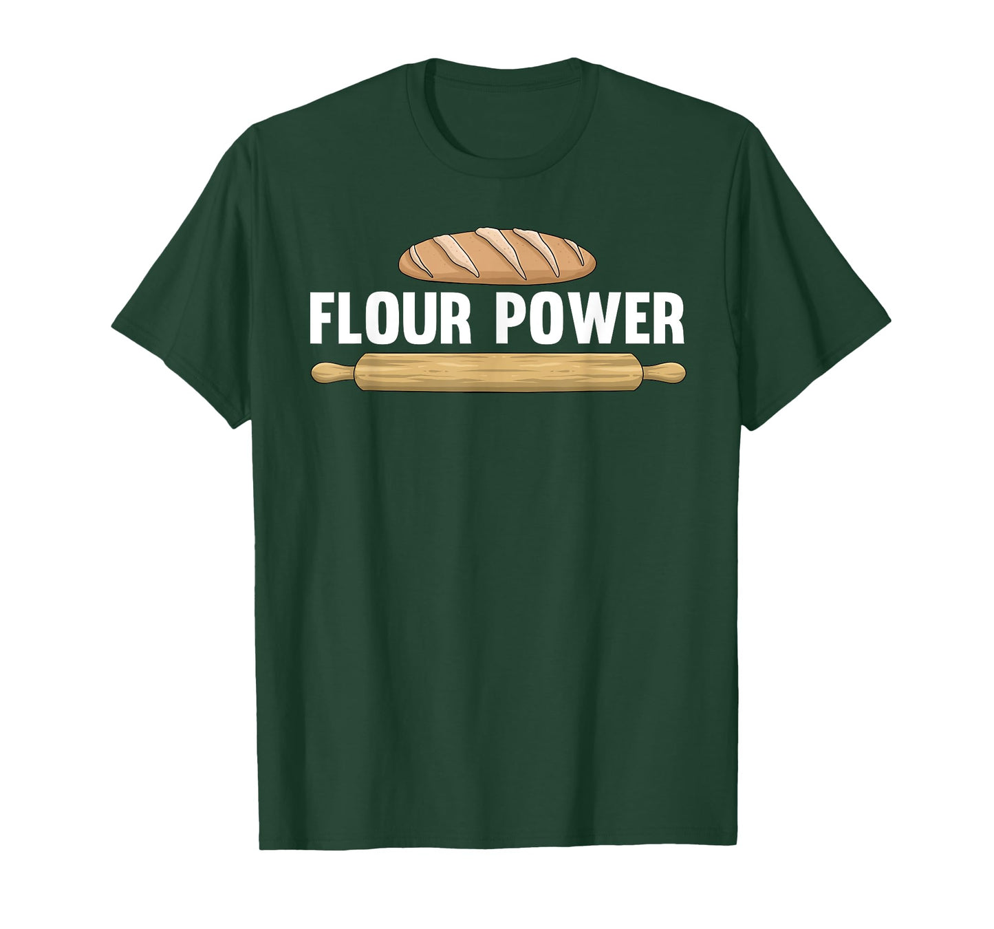 Cool Baking Art For Men Women Flour Power Bread Cookie Baker T-Shirt