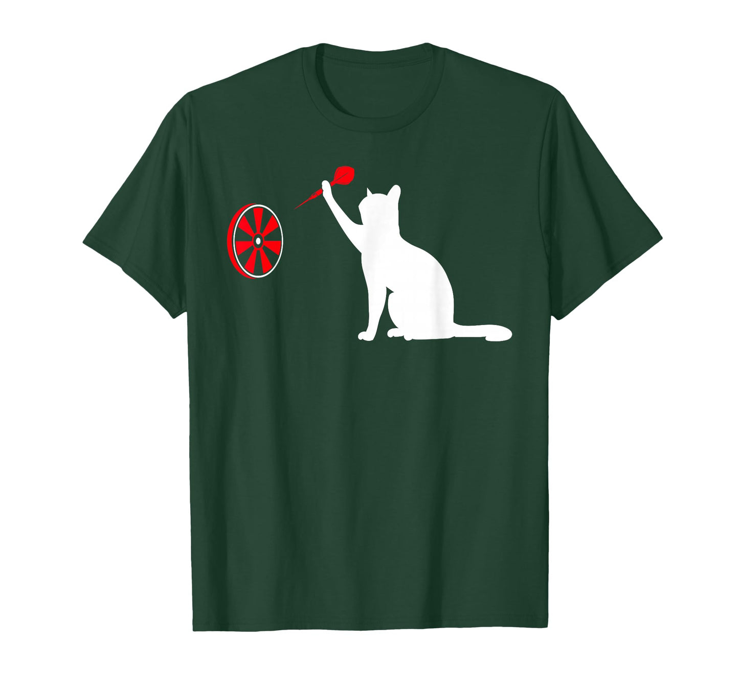 Darts Cat - Funny Dart Throwing Cat Dart and Cat Lover T-Shirt