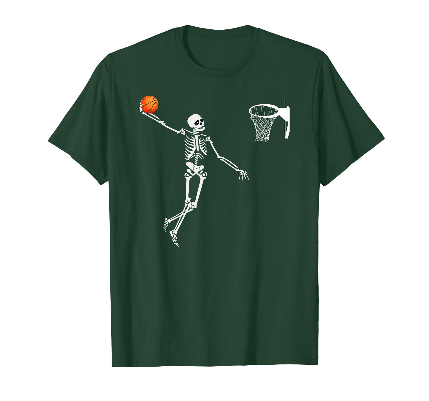 Basketball Skeleton Halloween Shirt Art-Dunking Skeleton T-Shirt
