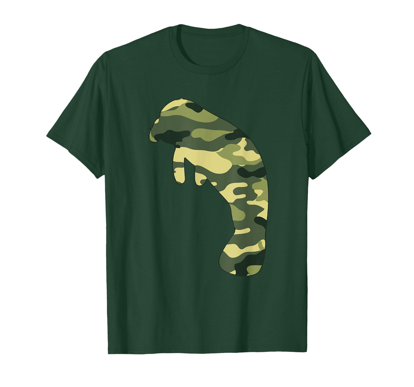 Military Dugong Camo Men Print US Manatee Veteran Gift T-Shirt