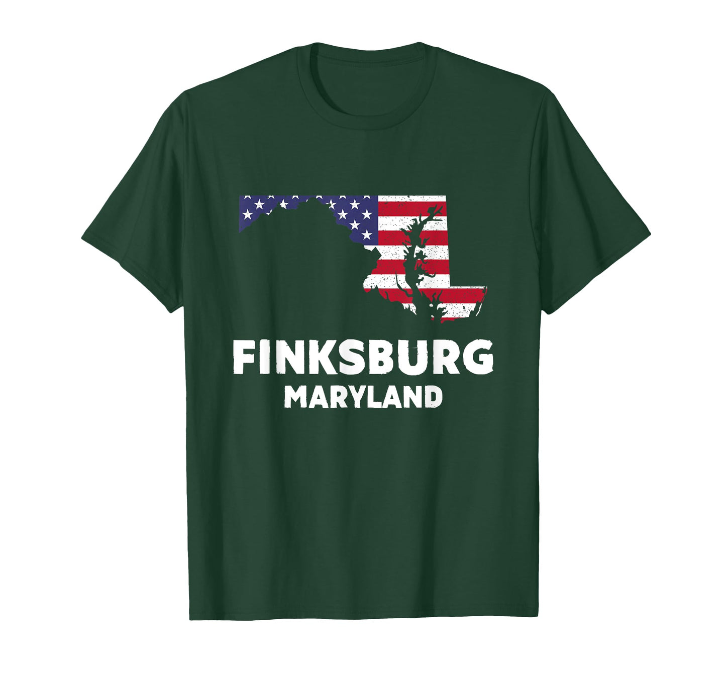 Distressed Patriotic USA Flag Finksburg, Maryland T-Shirt
