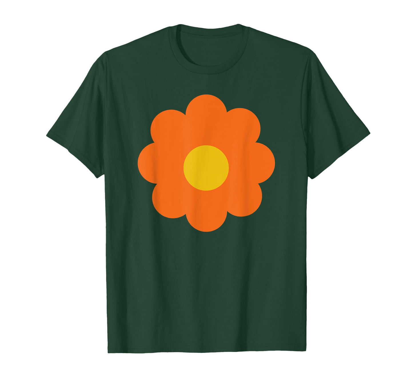 Comic Flower in Orange Art Graphic for Men Women Children T-Shirt