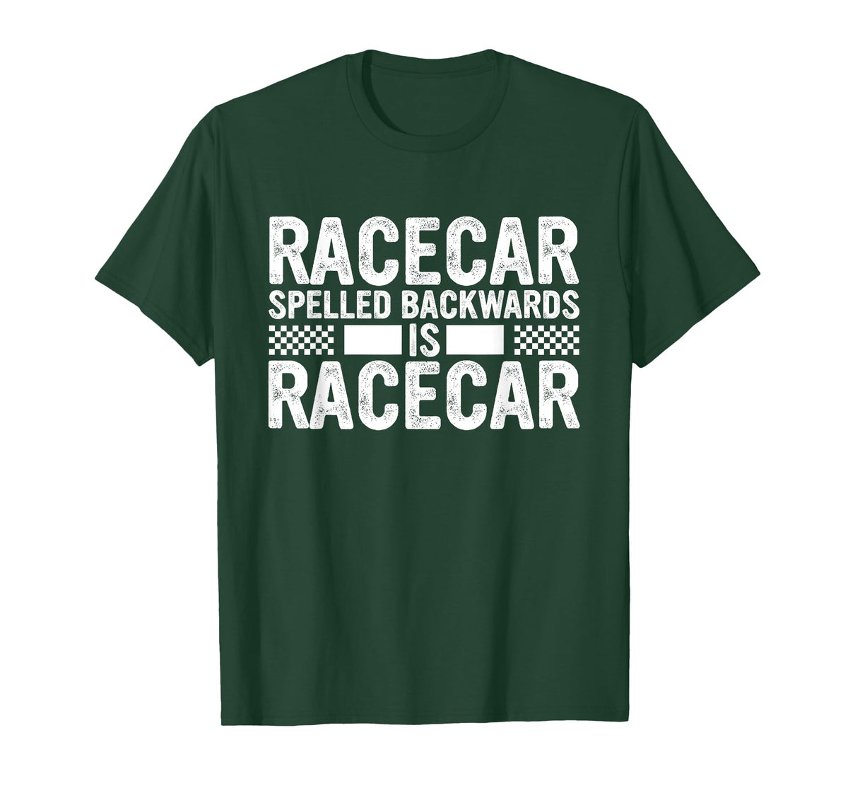Racecar Spelled Backwards Mechanic Funny Car Racing Saying T-Shirt