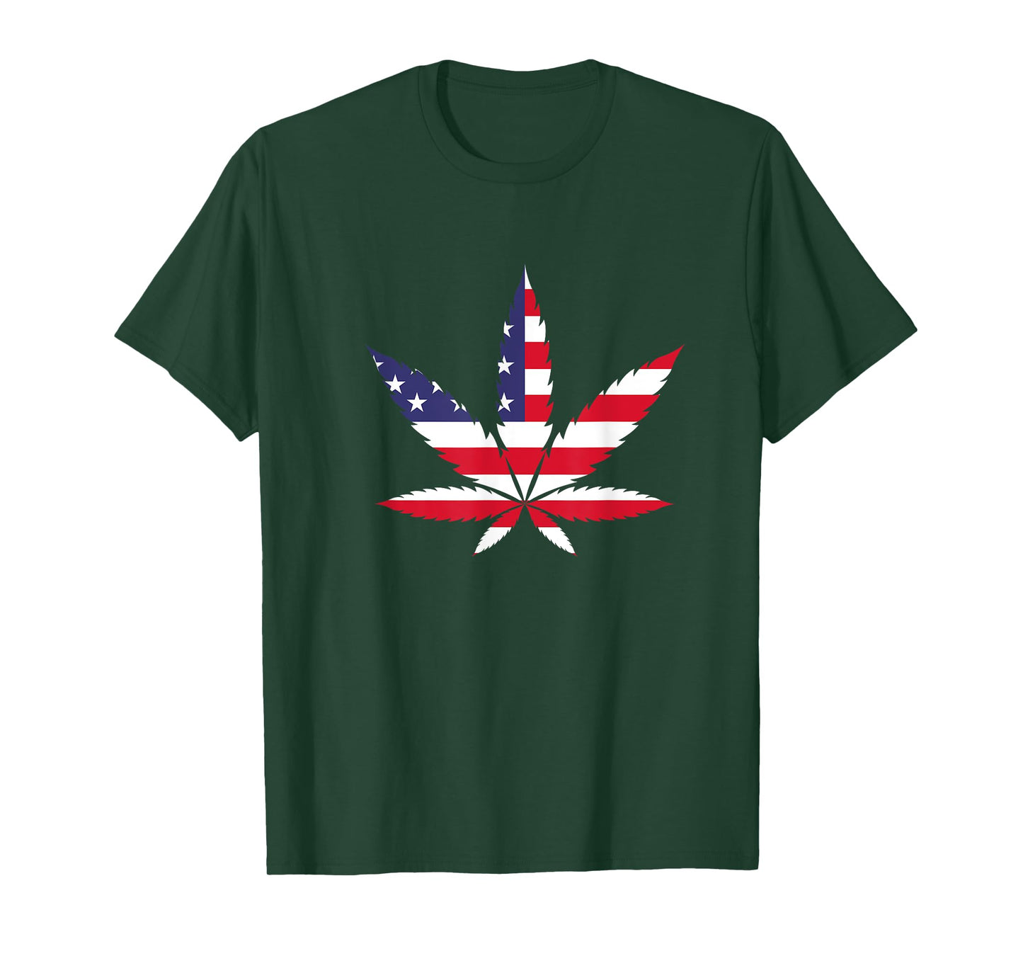 Marijuana USA Flag Weed Cannabis Smoker Pot Stoner Hemp 420 T-Shirt for Women Men
