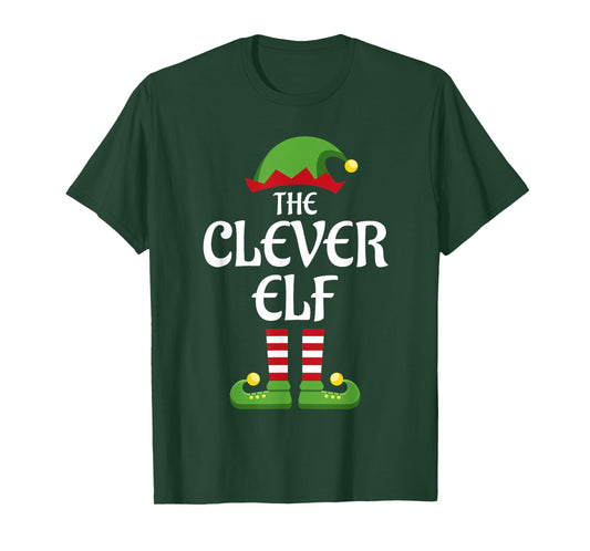 Clever Elf Family Matching Group Christmas Smart T-Shirt