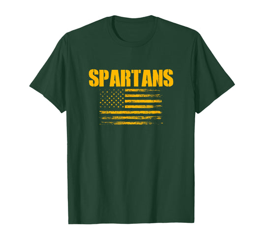 Montour Spartans USA Flag Pride T-Shirt