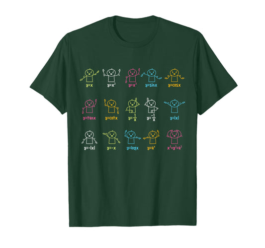 Algebra Dance Funny Graph Figures Math Equation Teacher T-Shirt Small