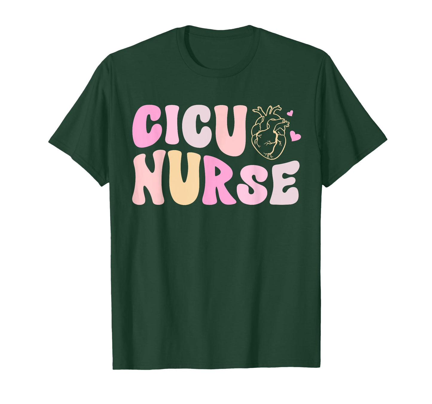 CICU Nurse Groovy Cardiac Intensive Care Unit Appreciation T-Shirt