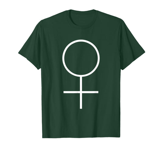 Planet Venus Logo Astrology Symbol White T-Shirt