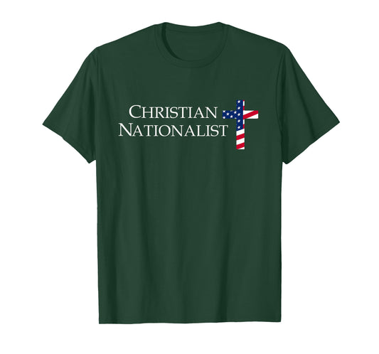 Christian Nationalist American Flag Cross Faith T-Shirt