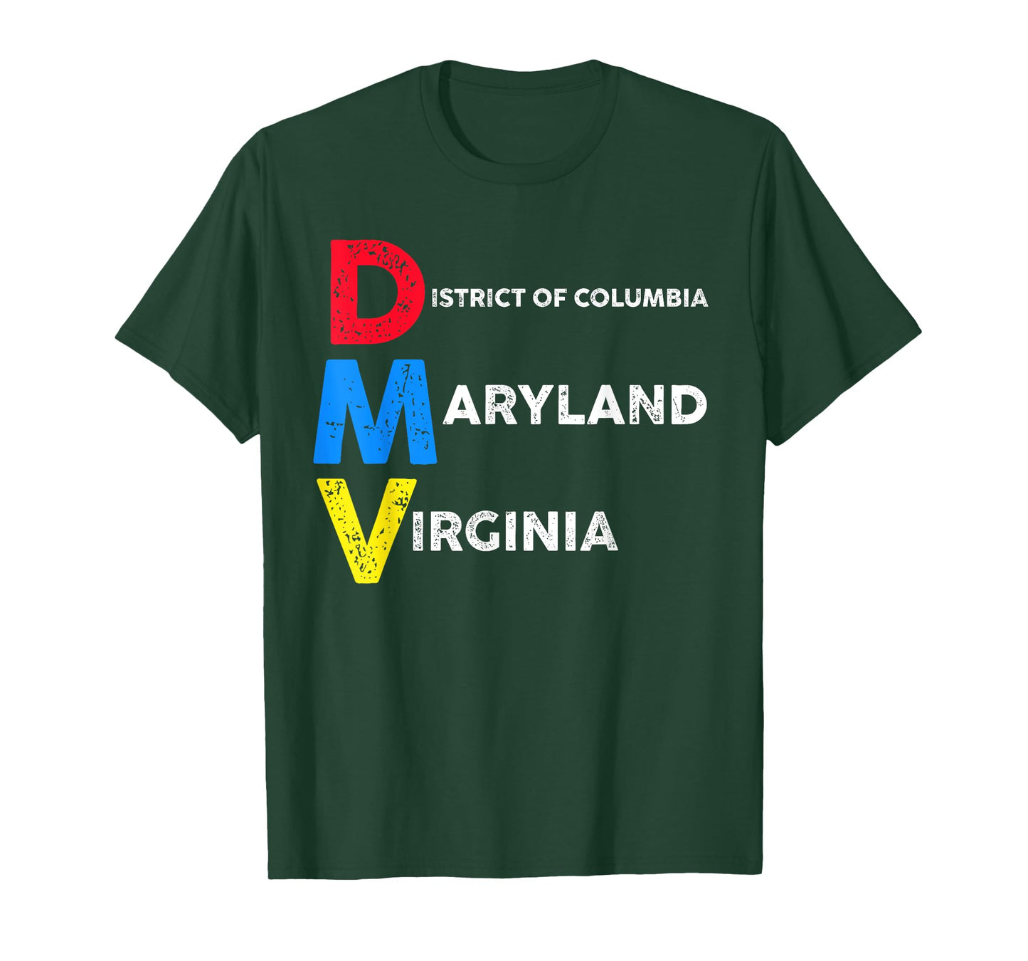 DMV native aka DC, Maryland and Virginia T-Shirt