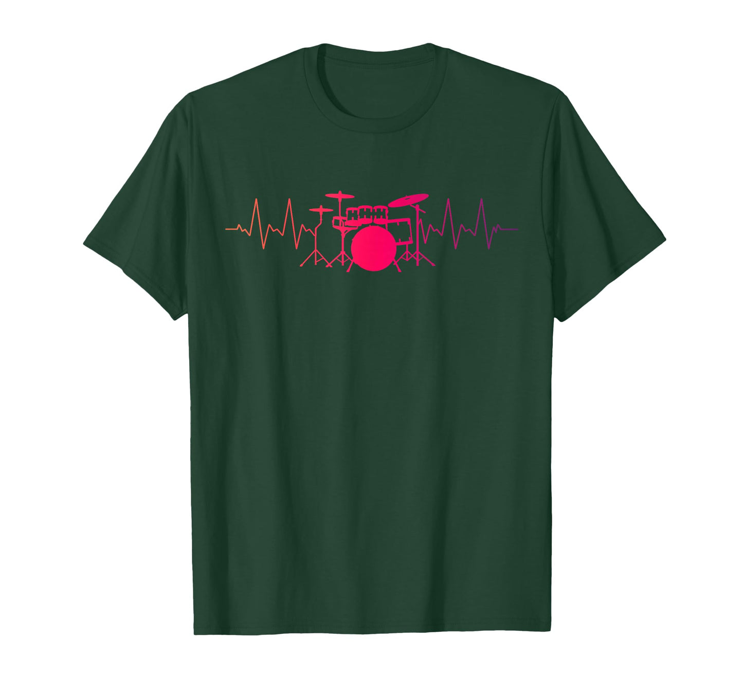 Drummer Heartbeat Pulse Drum Set Musician T-Shirt