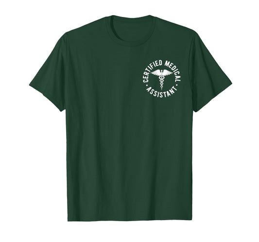 CMA Certified Medical Assistant Medical Caduceus Symbol T-Shirt