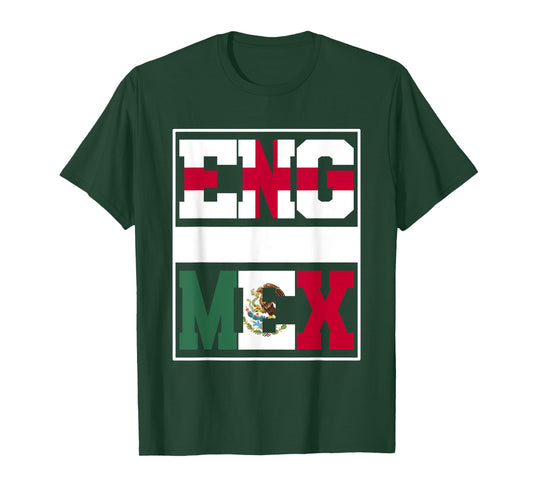 Half English half Mexican Mix Heritage England Mexico Roots T-Shirt